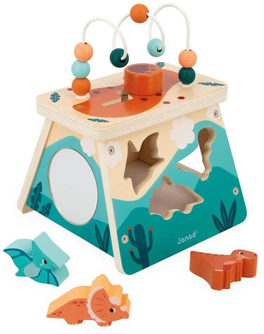Janod - dino - houten multi-activiteiten vulkaan