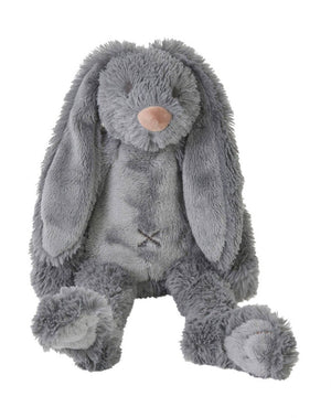 Happy horse konijn richie knuffel 28cm - donkergrijs - baby knuffel