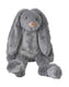 Happy horse konijn richie knuffel 28cm - donkergrijs - baby knuffel