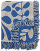Bloomingville - plaid nevine blauw 160x130cm - gerecycled katoen
