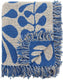 Bloomingville - plaid nevine blauw 160x130cm - gerecycled katoen