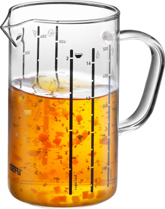 Gefu meti maatbeker – 500 ml – borosilicaatglas – met maataanduiding