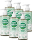 Happy earth bundel was badgel baby kids - 100% natuurlijk - microplasticvrij - 0% sls sles - babyverzorging – zeepvrij – geschikt voor pasgeborenen – 6 x 300ml - voordeelverpakking