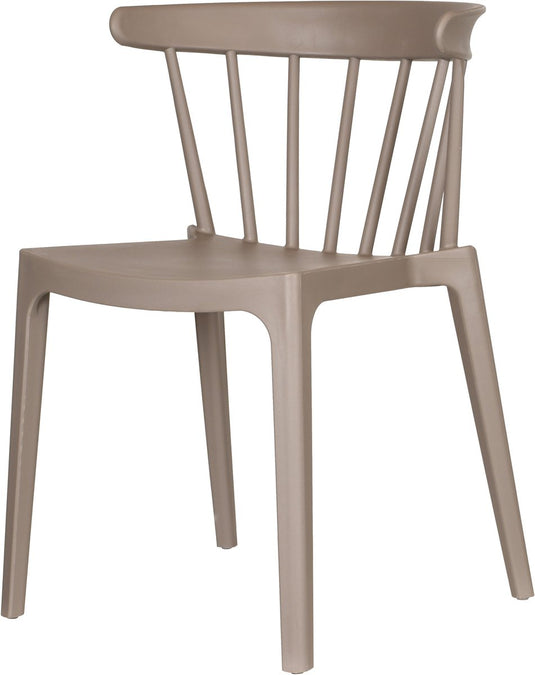 Woood bliss eetkamerstoel tuinstoel - kunststof - taupe - 75x52x53