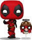 Funko deadpool deadpool wolverine - deadpool with headpool vinylfiguur 1400 unisex pop! - meerkleurig - standard