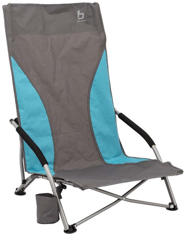 Bo-camp - strandstoel - compact - hoog - blauw grijs