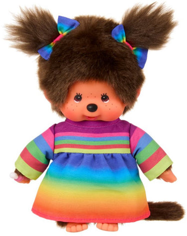 Monchhichi | meisje in regenboogjurk 20 cm