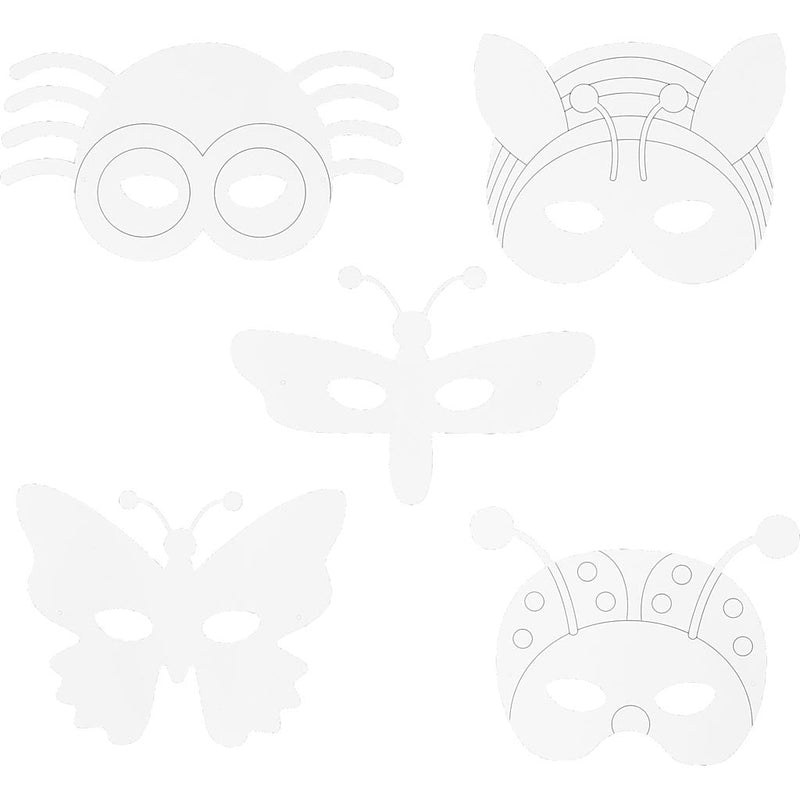 Load image into Gallery viewer, Creativ company https: www.cchobby.nl insectenmaskers-h-14-17-cm-b-19-5-23-cm-230-gr-wit-16-stuk-1-doos
