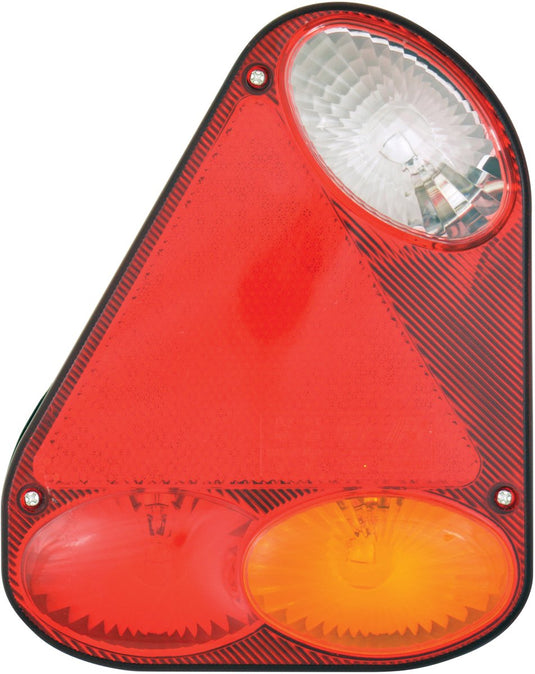 Carpoint achterlicht- 12 24 volt - rechts - 5 functies - richtingaanwijzer, achterlicht, remlicht, mistachterlicht, reflector - schroefbevestiging 5 voor gemonteerde aansluitdraden - afmeting 218x174mm