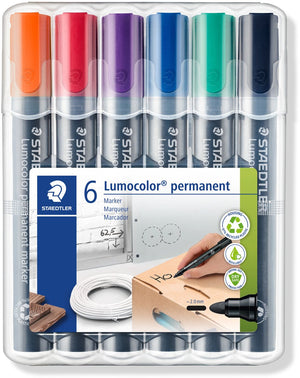 Staedtler lumocolor permanent marker 352 met ronde punt - box 6 st