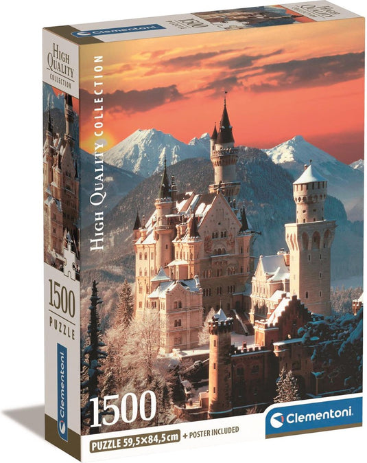Clementoni - puzzel - 1500 stukjes - neuschwanstein kasteel - puzzel voor volwassenen