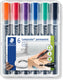 Staedtler lumocolor permanent marker 352 met ronde punt - box 6 st