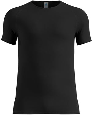 Odlo active light base layer shirt met ronde hals en korte mouwen - mannen - zwart - s