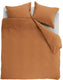 Ambiante cotton uni dekbedovertrek - effen - lits-jumeaux xl - 260x200 220 cm - oranje
