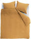 Ambiante cotton uni dekbedovertrek - effen - lits-jumeaux - 240x200 220 cm - oker