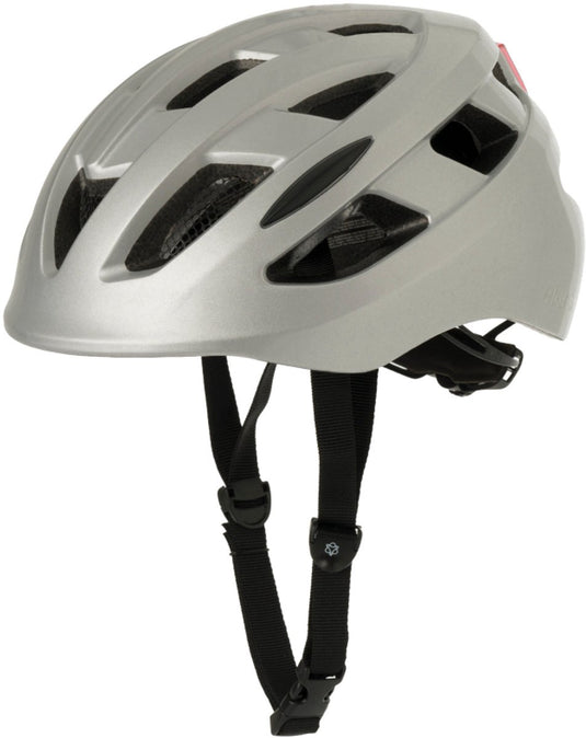 Agu civick - e-bike helm - fietshelm - in-mould - met led-achterlicht - 16 ventilatiegaten - unisex - grijs - 54-58cm s m