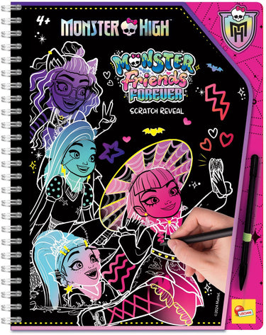 Lisciani monster high sketchbook monster friends forever scratch reveal