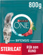 Purina one sterilcat - kattenbrokjes - rund tarwe - 4 x 800 g