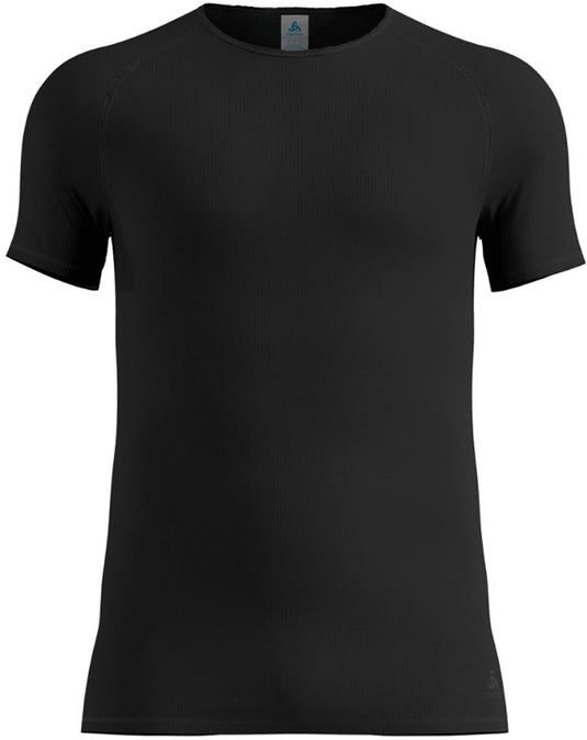 Odlo active light base layer shirt met ronde hals en korte mouwen - mannen - zwart - s