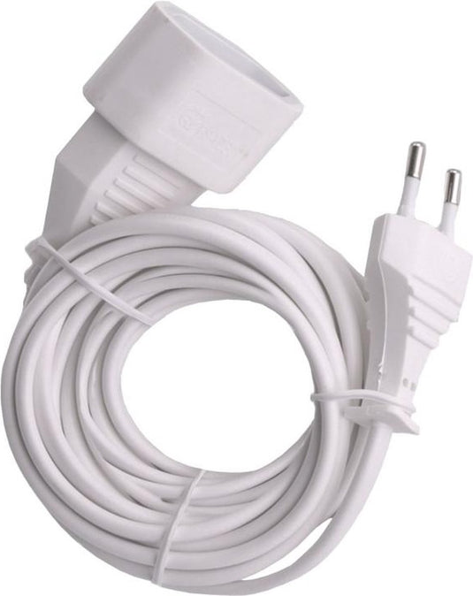 Q-link verlengsnoer - euro - h03vvh2-f - 2 x 0.75 mmâ² - wit - 5 m