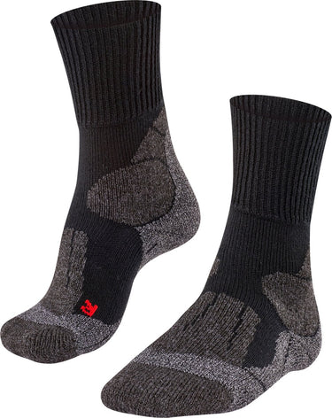 Falke tk1 anti-blaar dik wol functioneel materiaal wandelsokken heren zwart - maat 39-41