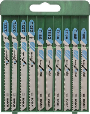 Bosch decoupeerzaagbladen - 10 delig - metaal