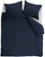 Ambiante cotton uni dekbedovertrek - effen - lits-jumeaux xl - 260x200 220 cm - donker blauw