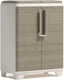 Keter split premium - afvalscheidingskast - 2 x 110 l - hout effect - beige bruin