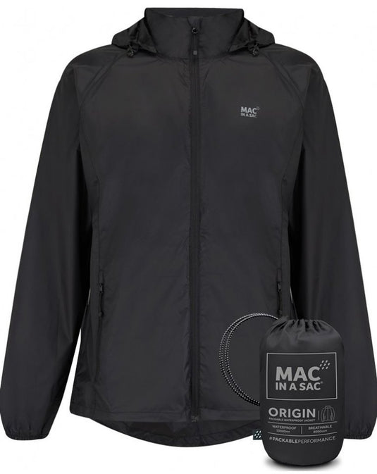 Mac in a sac origin 2 regenjas unisex - zwart - maat 3xl