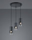 Trio robin - hanglamp - zwart mat - excl. 3x e27 28w