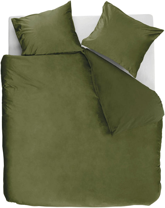 Ambiante velvety dekbedovertrek - lits-jumeaux - 240 x 200 220 cm - groen