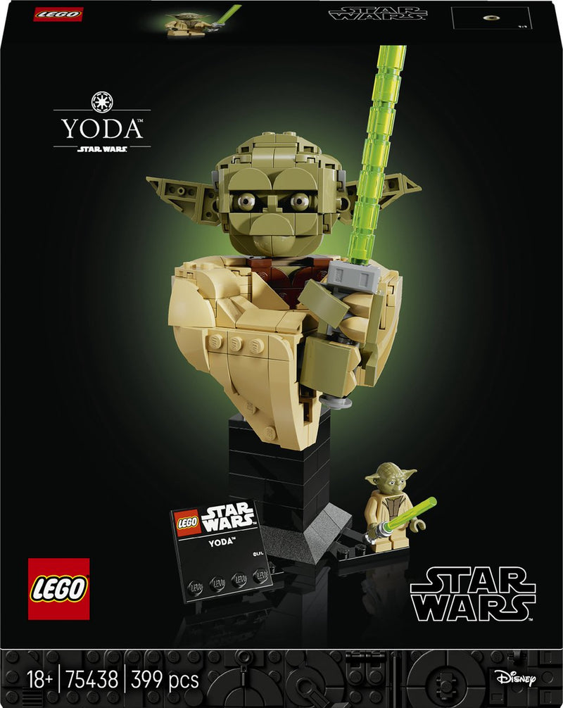 Afbeelding laden in galerijviewer, Lego star wars yoda buste bouwpakket voor volwassenen - 75438
