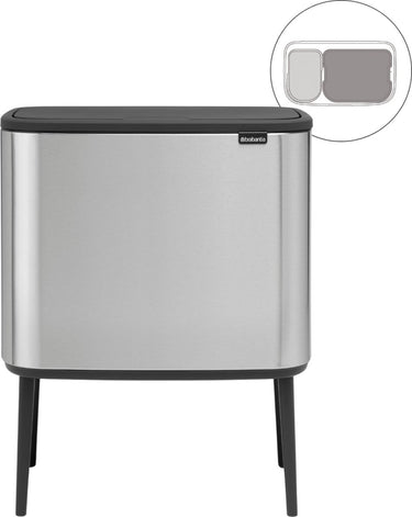 Brabantia bo touch bin prullenbak - 11 + 23 liter - afvalscheiding - matt steel fingerprint proof