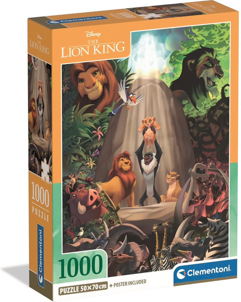 Load image into Gallery viewer, Clementoni puzzel - the lion king - 1000 stukjes - inclusief poster

