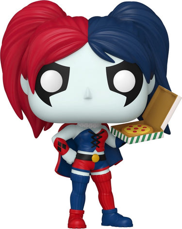 Funko harley quinn harley quinn with pizza vinyl figuur 452 pop! standaard