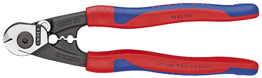 Knipex staaldraadschaar gesmeed met meer-componentengrepen 190 mm - 9562190
