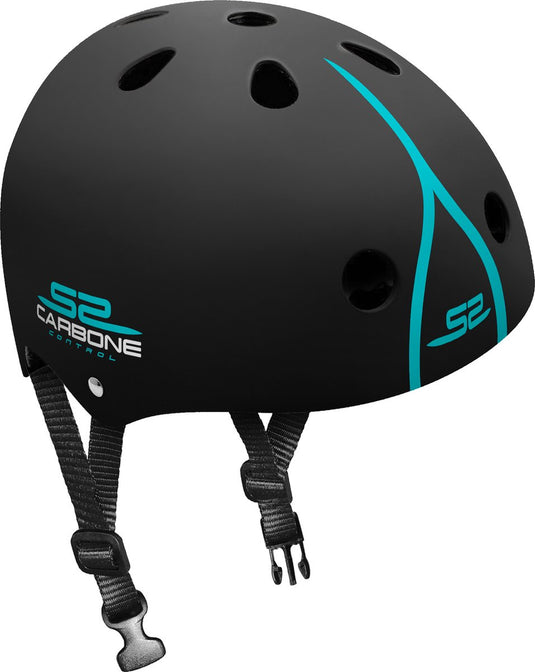 Skids control carbone skatehelm verstelbaar zwart maat 53-57 cm