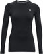 Under armour ua cg authentics crew dames sporttrui - zwart - wit