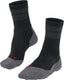 Falke tk stabilizing anti-blaar dik wol functioneel materiaal wandelsokken dames zwart - maat 37-38