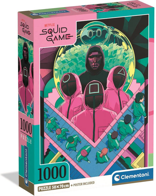 Clementoni - puzzel - 1000 stukjes - squid game 2 - puzzel voor volwassenen