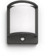 Philips led philips samondra buitenwandlamp - met sensor - antraciet