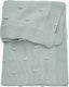Meyco baby knots wiegdeken - stone green - 75x100cm - 1.0 tog