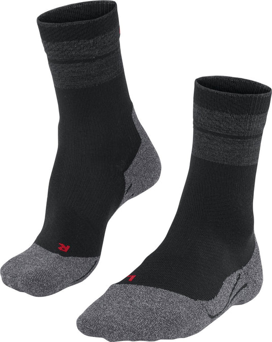 Falke tk stabilizing anti-blaar dik wol functioneel materiaal wandelsokken dames zwart - maat 41-42