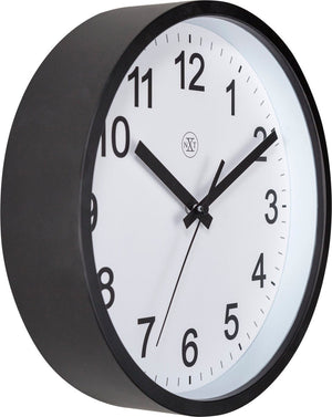Nextime nxt robust – wandklok – 25,5 cm - plastic - zwart wit