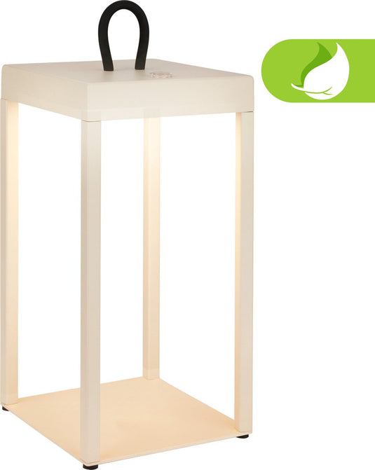 Briloner luca – oplaadbare tafellamp lantaarn – dimbaar buitenlap – tuinverlichting – ip44 voor binnen buiten – 31,5 x 13 x 13 cm – beige