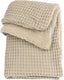 Meyco baby wafel teddy wiegdeken - sand - 75x100cm - 2.0 tog