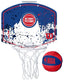 Wilson team mini hoop nba pistons set met bal en mini basketbalbord veelkleurig