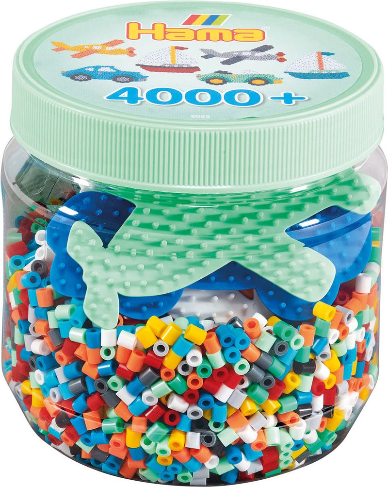 Afbeelding laden in galerijviewer, Hama strijkkralen set in pot - 4000 stuks creatief speelgoed.
