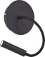 Brilliant jutta - wandlamp - led 4.1w met flexibele arm en schakelaar - zwart