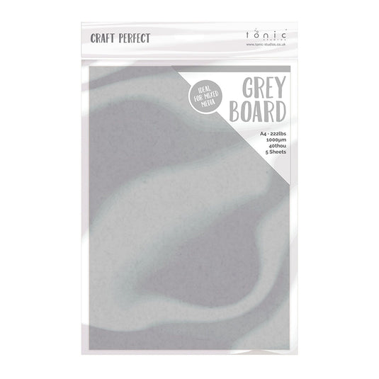 Craft perfect by tonic studios craft perfect • grey board a4 5pcs